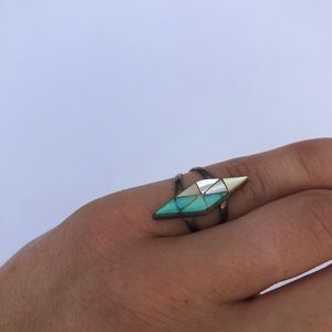 REAL STERLING AND TURQUOISE RING
